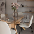 Mesa de Comedor Della Roble y Vidrio | vista principal | Somcasa Vlc | 00MS208844