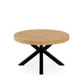 Mesa Mildred 120 cm Redonda Extensible Roble/Negro de Somcasa Vlc