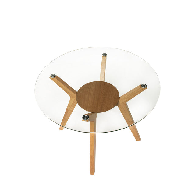 Mesa Sabrine Red Roble y Vidrio | detalle de diseño | Somcasa Vlc | 00MS212444 | imagen 3