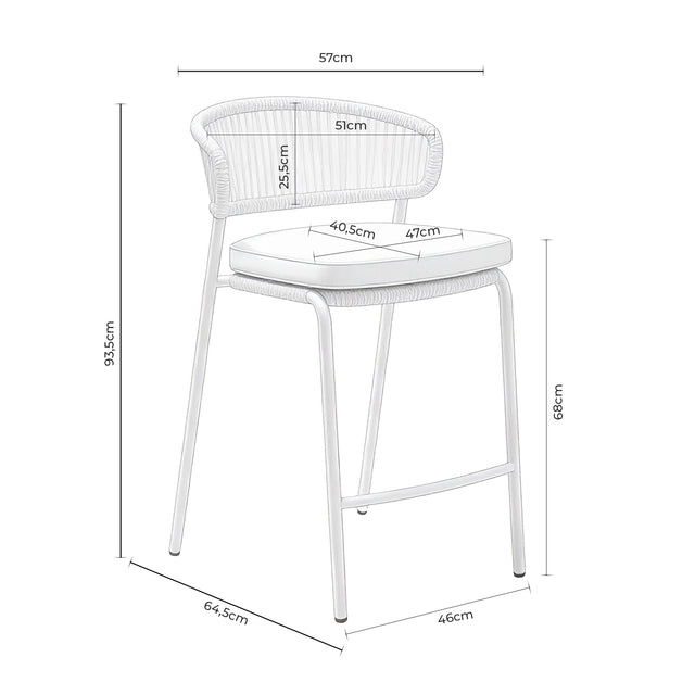 Taburete Alto Randall Beige | detalle de acabado | Somcasa Vlc | 00SL510325 | imagen 5