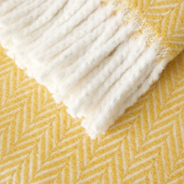 Manta Skyline Clásico Mostaza