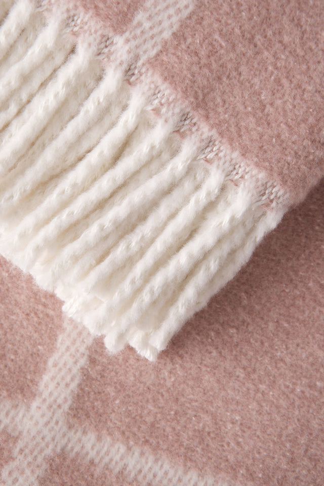 Manta Square Rosa Polvo