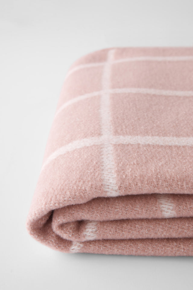 Manta Square Rosa Polvo