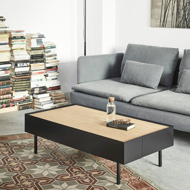 Mesa de Centro Rectangular Arista 110 Negra