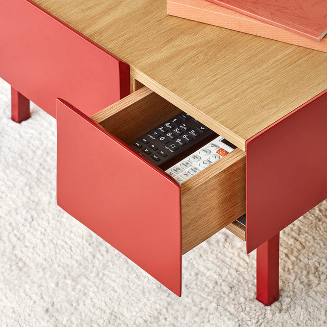 Mesa de Centro Rectangular Arista 110 Burdeos