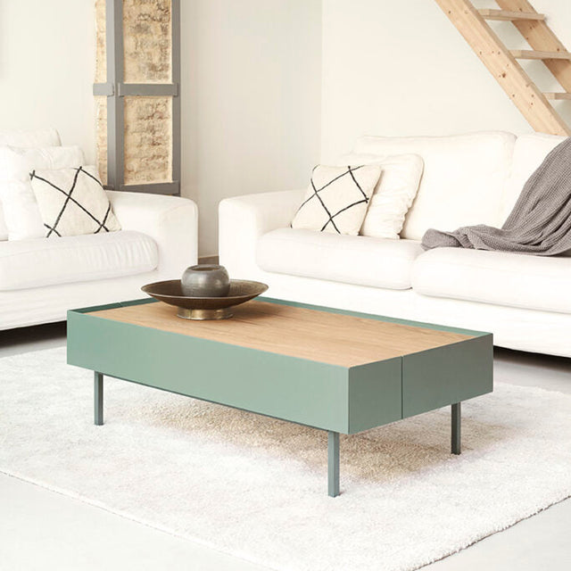 Mesa de Centro Rectangular Arista 110 Verde