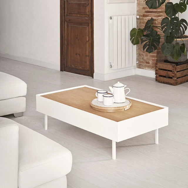 Mesa de Centro Rectangular Arista 110 Blanco