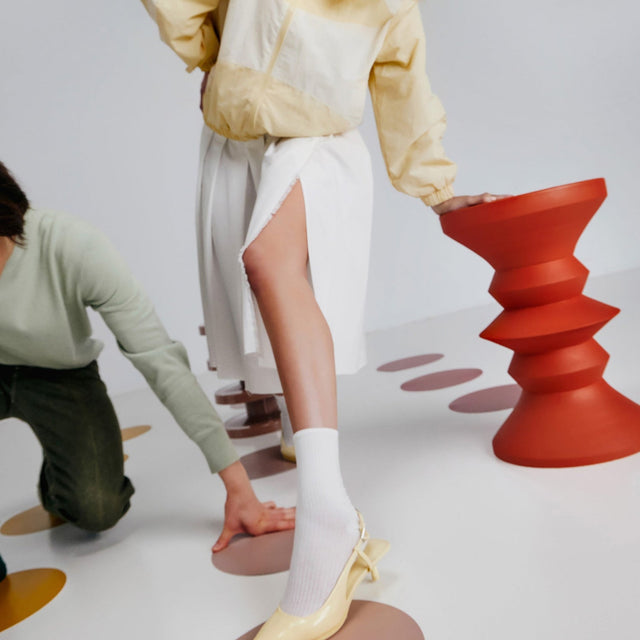 Vista Mesa Auxiliar Redonda Thun 36 cm Naranja en hormigón Kodu Homedesign Slowdeco