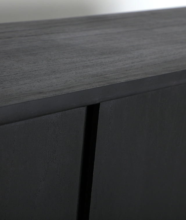 Vista detalle Aparador Thiers 180 cm en madera de mindi color negro Kodu Homedesign Slowdeco