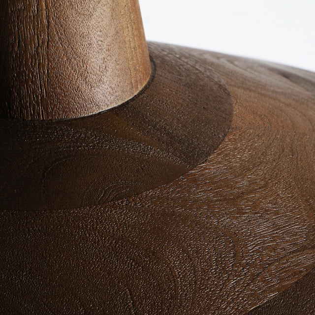 Vista detalle acabado Lámpara de Techo Oplev en madera mango Kodu Homedesign Slowdeco