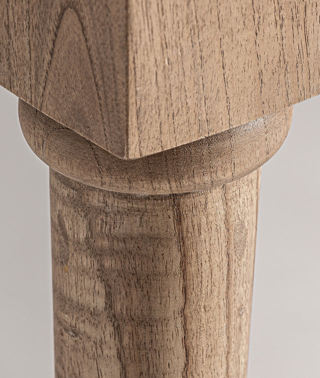 Vista detalle pata Mesa Rectangular Nyry 180 cm en madera de mindi Kodu Homedesign Slowdeco