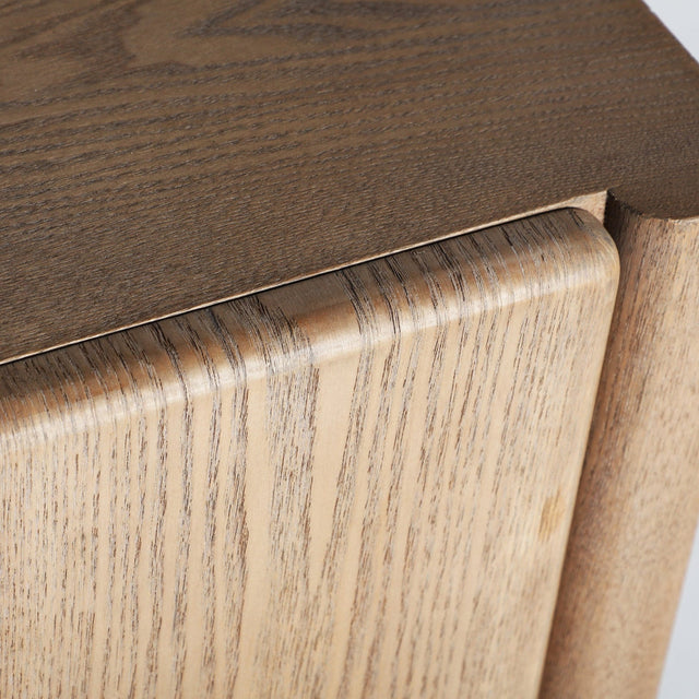 Vista detalle puerta Mueble TV Busk 180 cm Fresno 4 puertas Kodu Homedesign Slowdeco