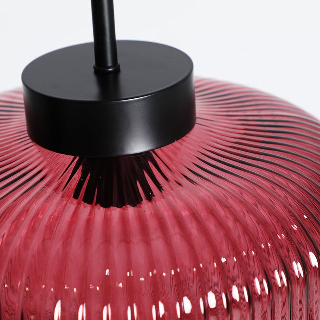 Vista detalle superior Lámpara de Techo Elba en vidrio granate Kodu Homedesign Slowdeco