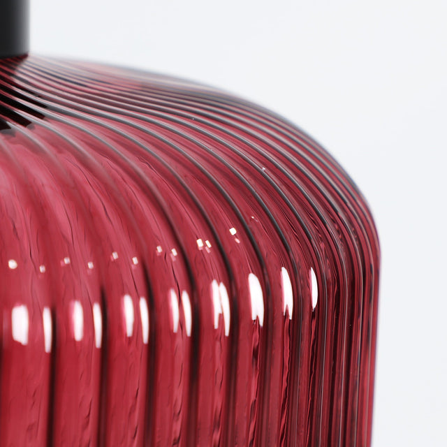 Vista detalle vidrio Lámpara de Techo Elba en vidrio granate Kodu Homedesign Slowdeco