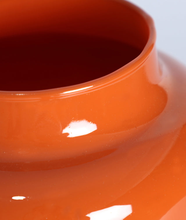 Vista frontal detalle Jarrón Igor Naranja Kodu Homedesign Slowdeco