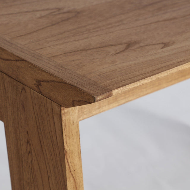 Vista lataeral detalle Escritorio Mito 120 cm en madera de mindi Kodu Homedesign Slowdeco