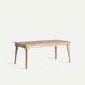 Vista lateral Mesa Rectangular Nyry 180 cm en madera de mindi Kodu Homedesign Slowdeco