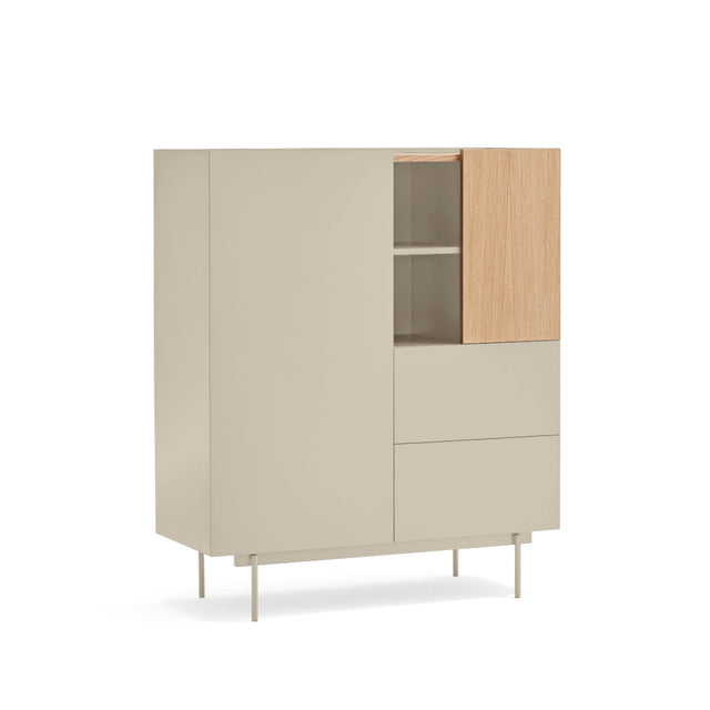 Vista lateral Mueble Auxiliar Otto 100 Roble Arena Teulat Slowdeco