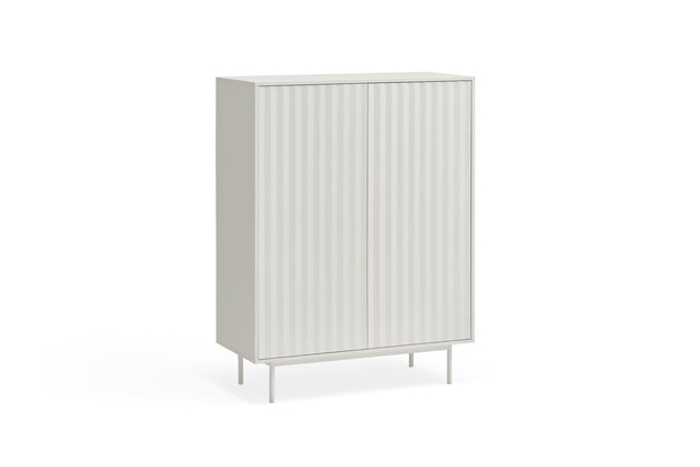 Vista lateral Mueble Auxiliar Sierra 97 cm Blanco Teulat Slowdeco