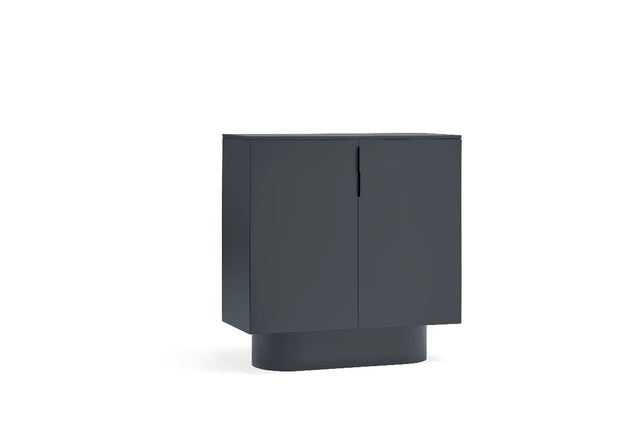 Vista lateral Mueble Auxiliar Totem 110 cm gris antracita Teulat Slowdeco