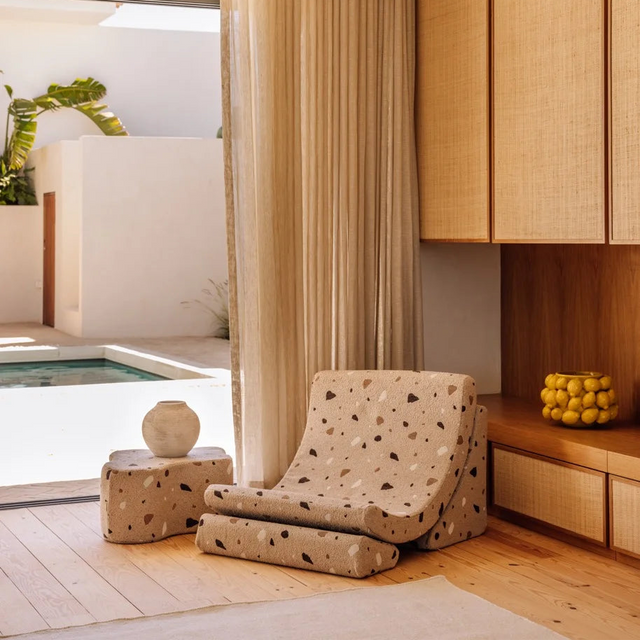 Silla de luna de arena de terrazo