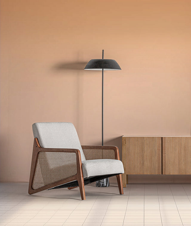 Sillón Gitsberg Blanco Roto & Ratán