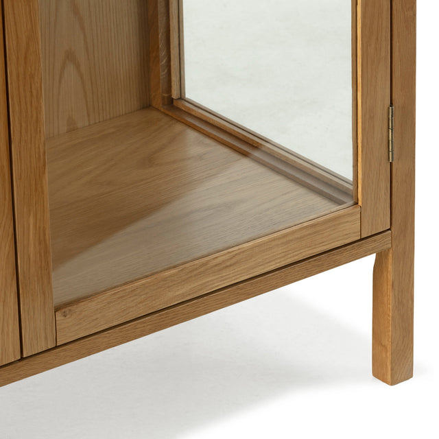 Aparador Vitrina Ceci 180 Roble & Cristal