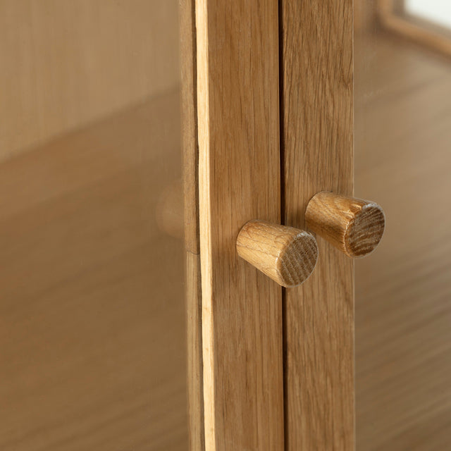 Aparador Vitrina Ceci 180 Roble & Cristal