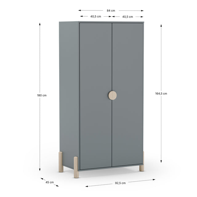 Armario Infantil Lily 93 Verde Kaki & Pino