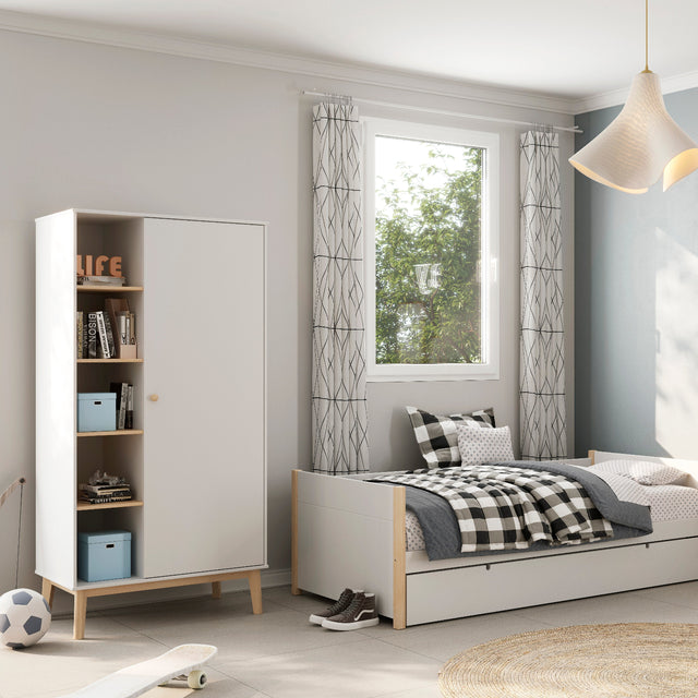 Armario Infantil Esteban 90 Blanco & Pino