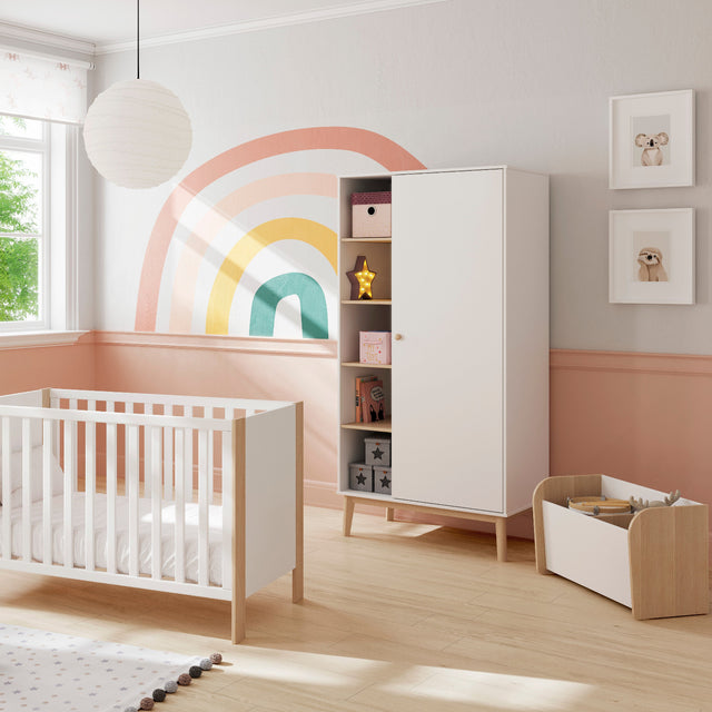 Armario Infantil Esteban 90 Blanco & Pino