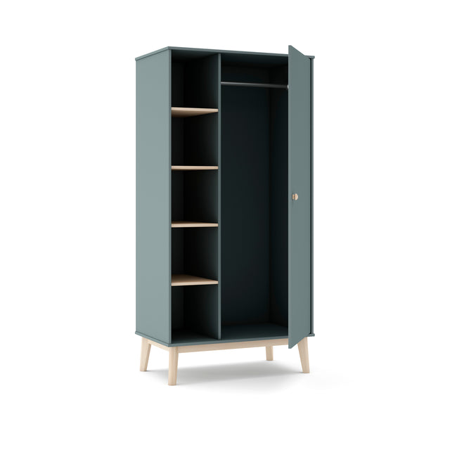 Armario Infantil Esteban 90 Verde Kaki & Pino