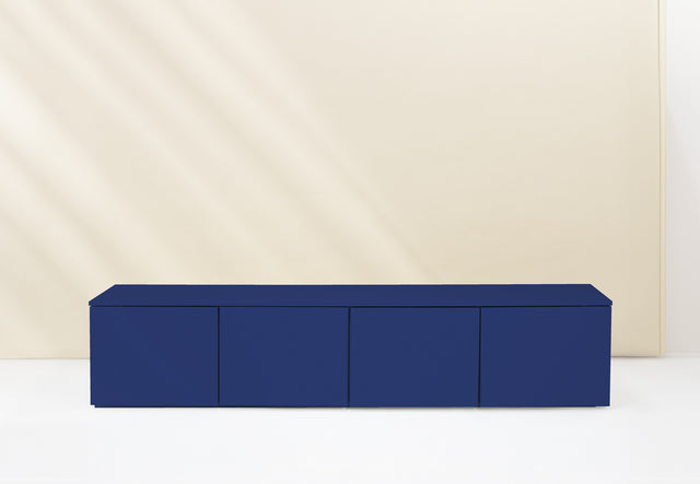 Mueble de TV de 200cm Nolla Azul Noche - RAL5022 Slowdeco
