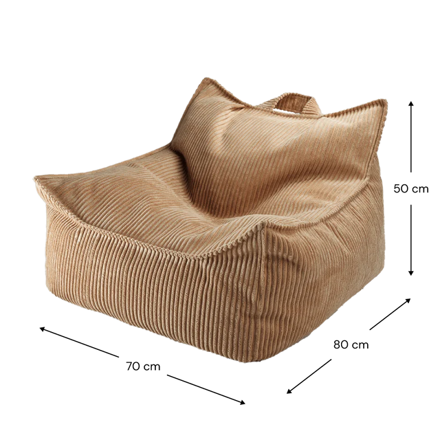 Silla de bolsas de frijoles de toffee