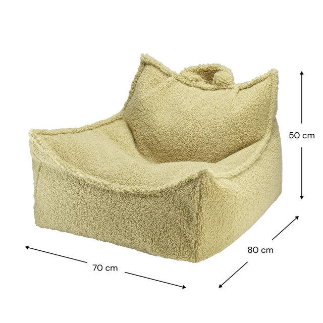 Silla de bolsas de beans y set otomano