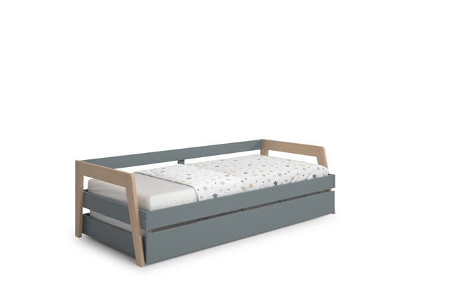 Cama Infantil Doble Carrie 211 Verde Kaki & Pino
