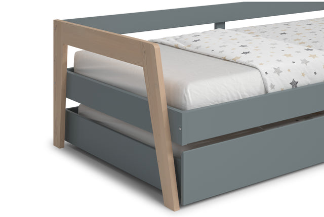 Cama Infantil Doble Carrie 211 Verde Kaki & Pino