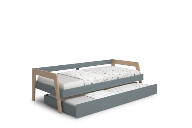Cama Infantil Doble Carrie 211 Verde Kaki & Pino