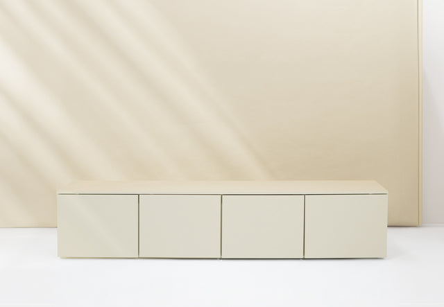 Mueble de TV de 200cm Nolla Blanco Perla - RAL1013 Slowdeco