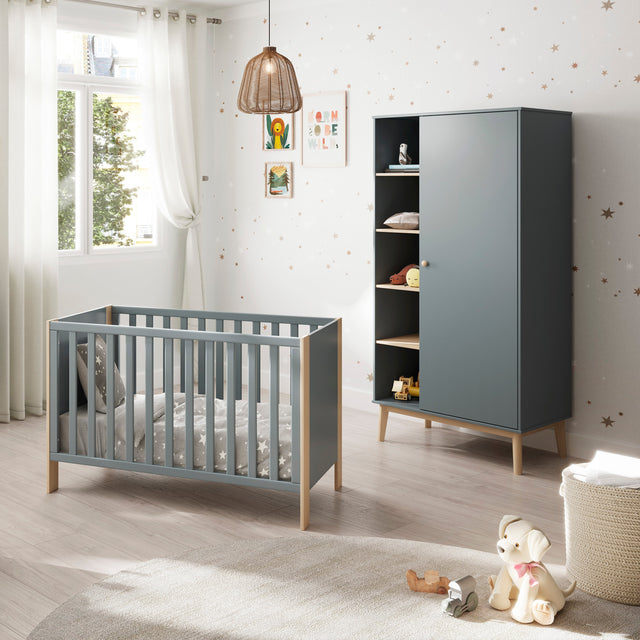 Cuna Infantil Esteban 124 Verde Kaki & Pino