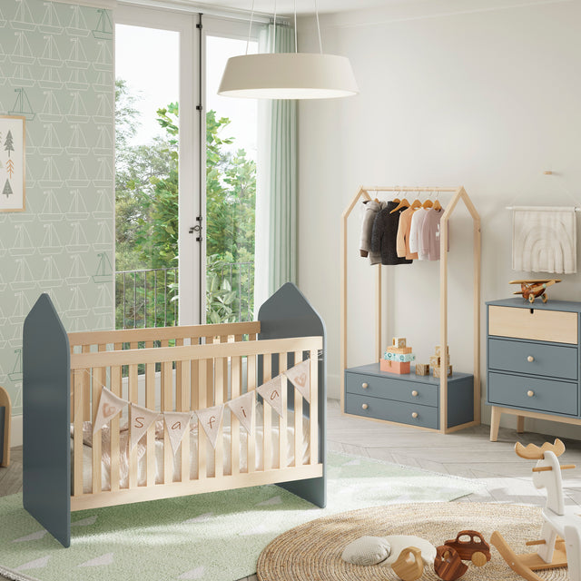 Cuna Infantil Estefanía 124 Verde Kaki & Pino