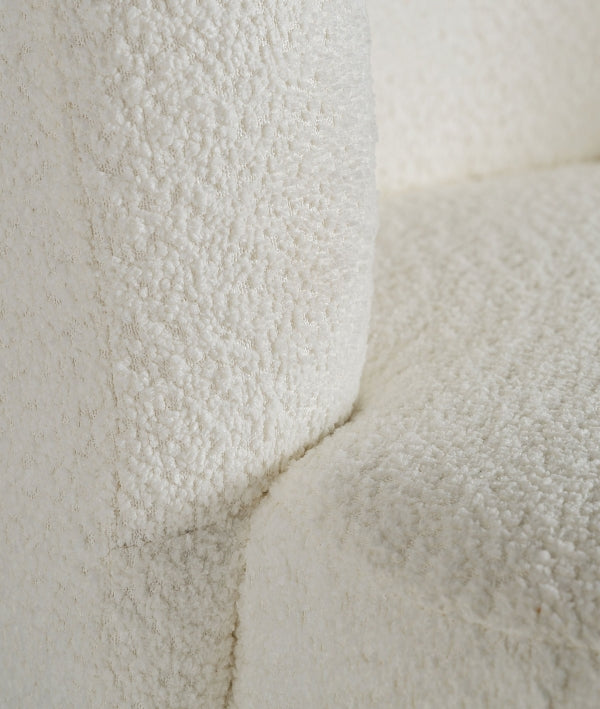 Sillón Tapizado Bats Bouclé Blanco