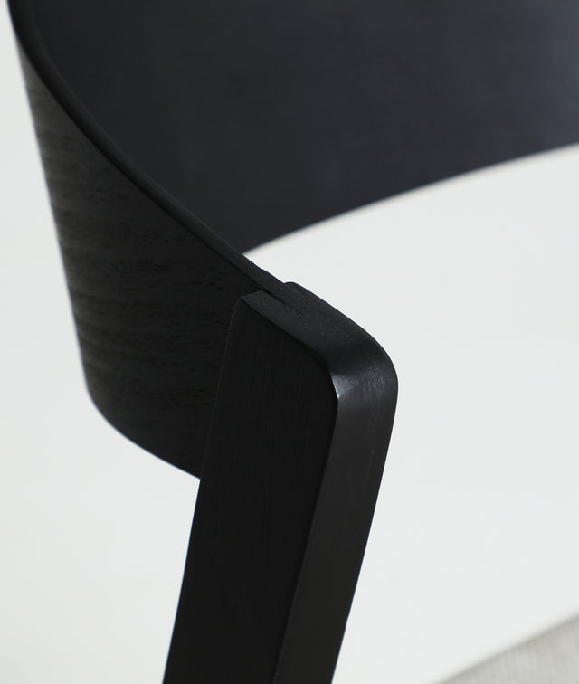 Silla Tapizada Borken Gris & Haya Negra