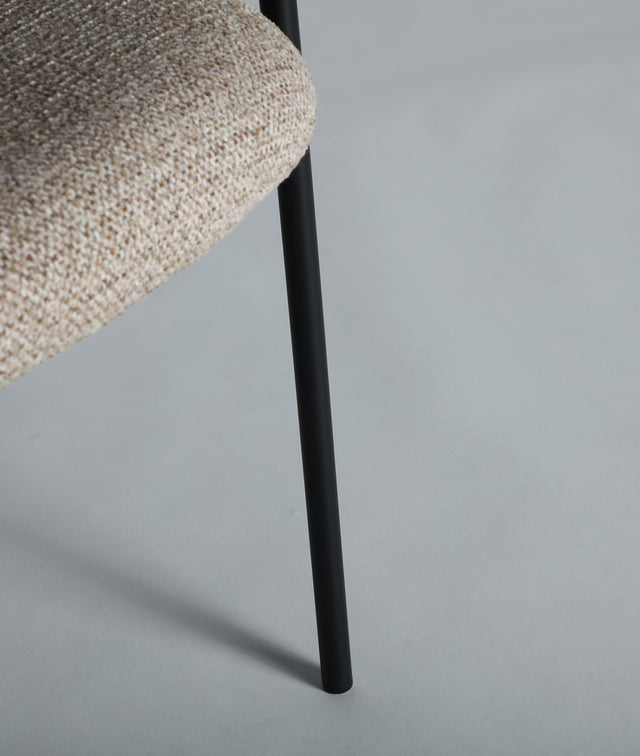 Silla Tapizada Sarzay Marrón Jaspeado