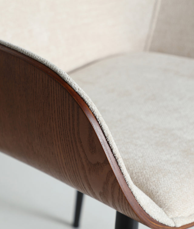 Silla Tapizada Beesd Blanco Roto