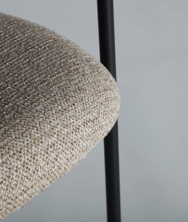 Silla Tapizada Sarzay Marrón Jaspeado