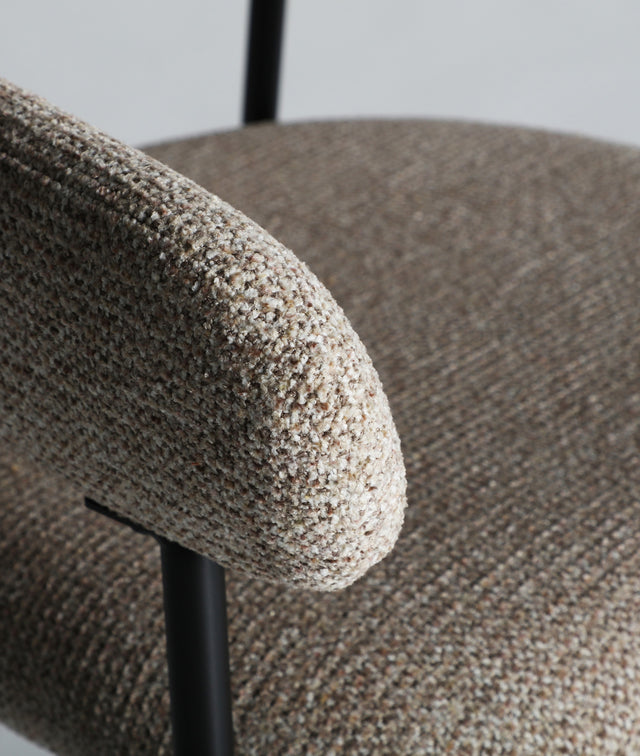 Silla Tapizada Sarzay Marrón Jaspeado