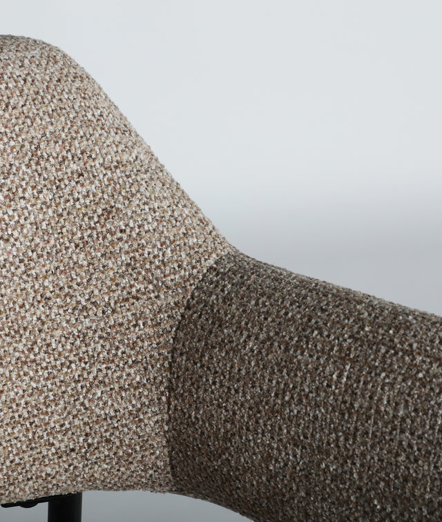 Silla Tapizada Sarzay Marrón Jaspeado