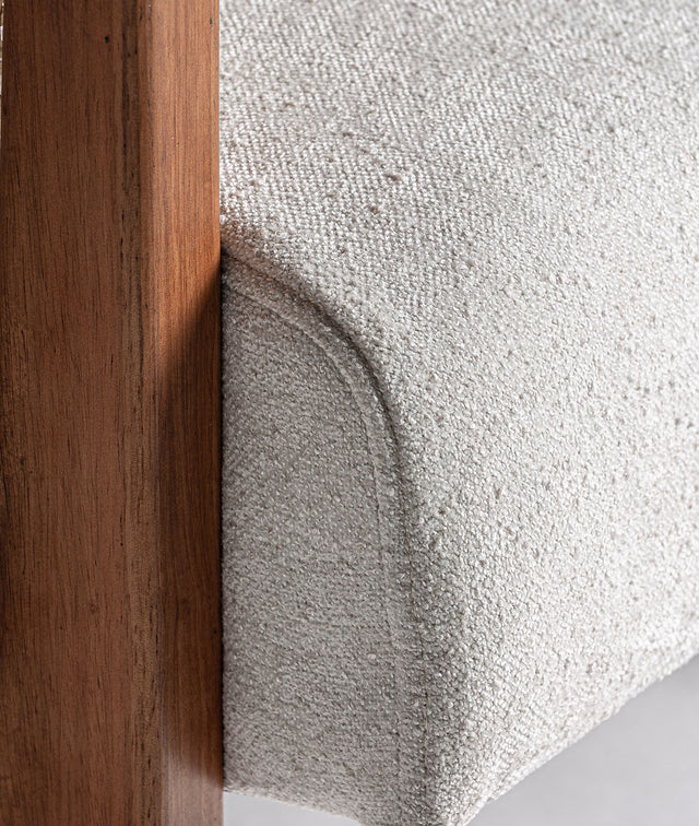 Sillón Gitsberg Blanco Roto & Ratán