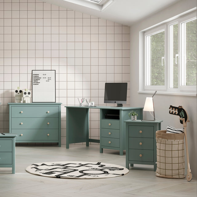 Escritorio Infantil Rectangular Max 120 Verde Kaki & Pino